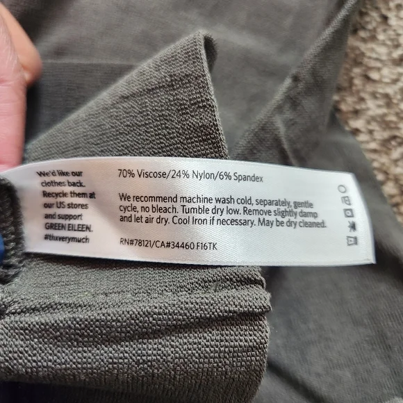 Eileen Fisher Stretch Crepe Slim Ankle Pants Size Small - Picture 5 of 8